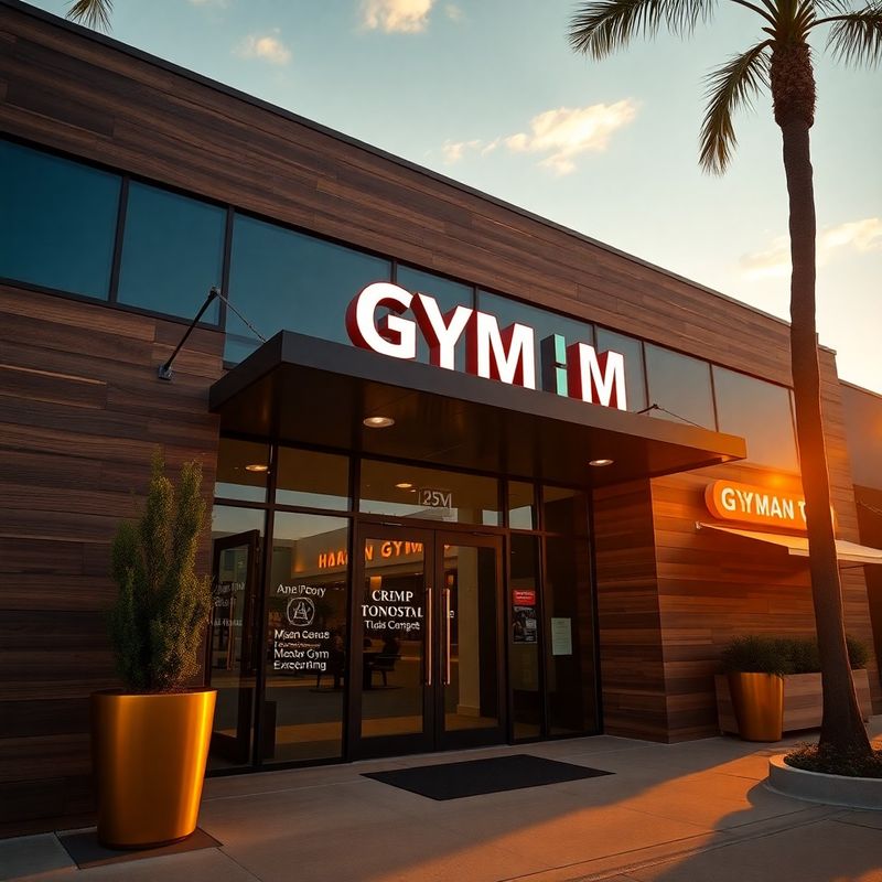 Ashford Group gym entrance on Westheimer Rd at golden hour